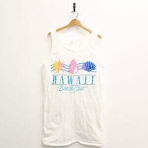 Vintage Hawaii Beach Club Cover Up Tank Top Shirt Dress XL